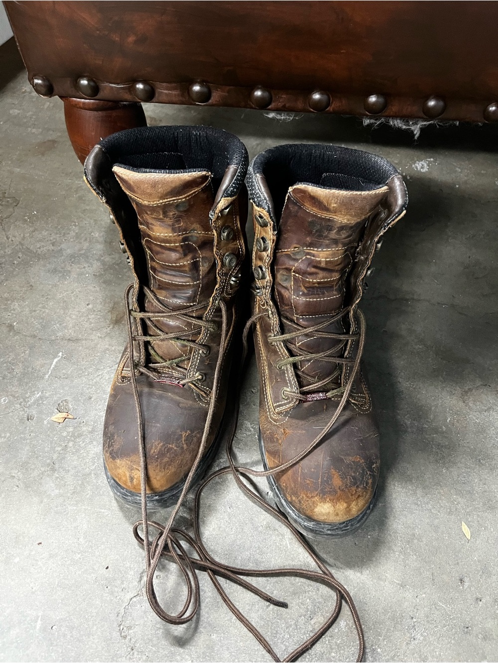 Timberland Brown Lace-Up Work Boots